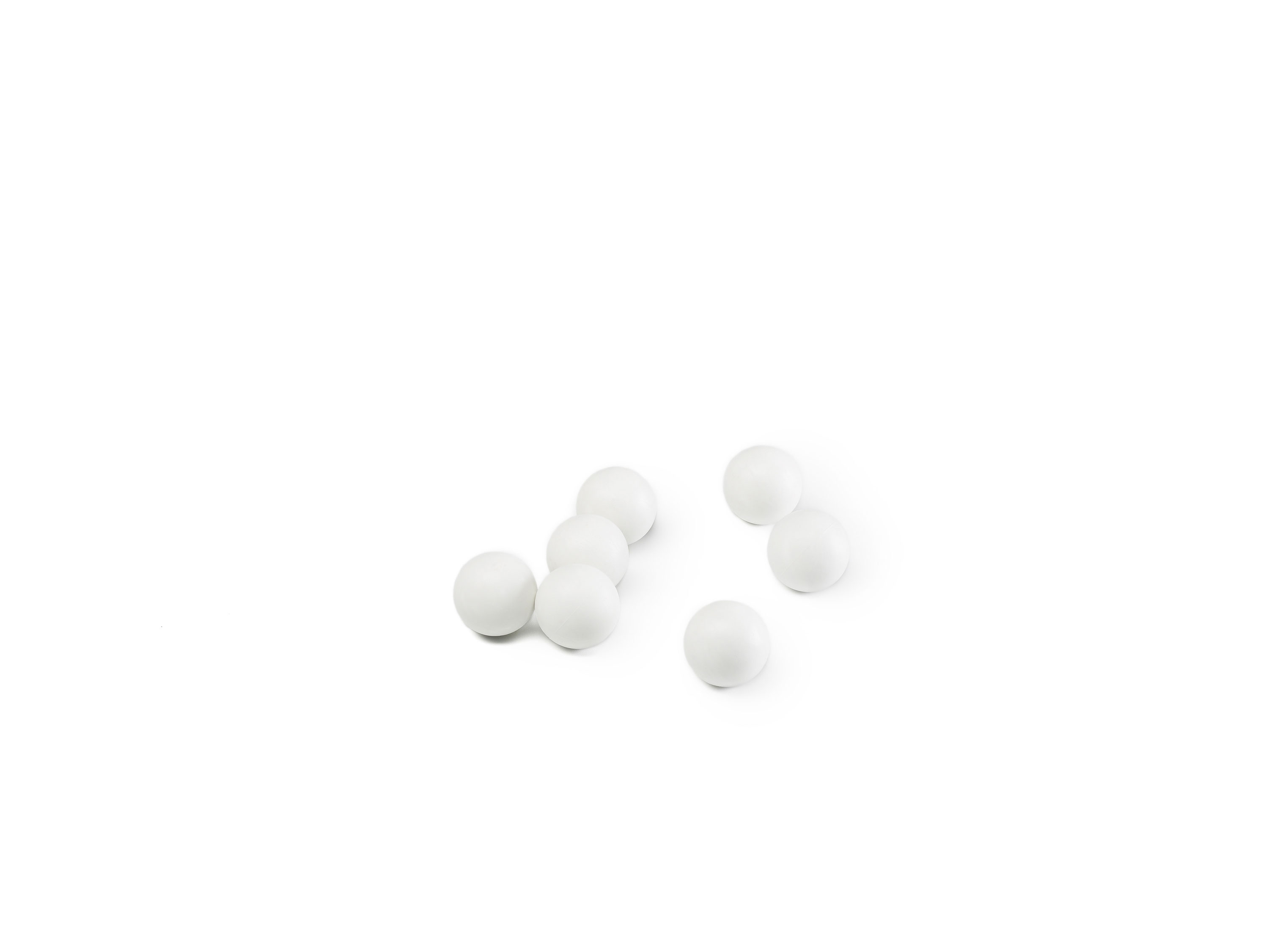 Table football balls made of resin "Standard" set with 7 pieces (white)